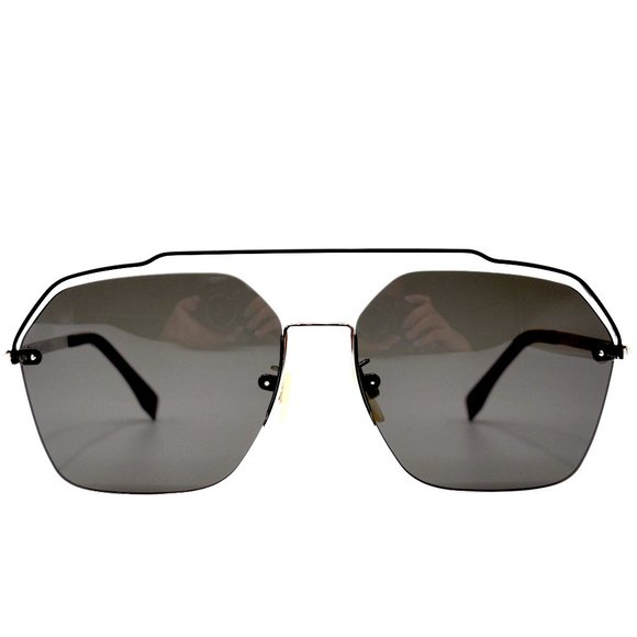 NEW FENDI FF M0032/S SILVER/DARK GREY SUNGLASSES - Picture 2 of 6